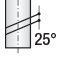 Fresa angolare 25°