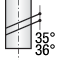 Fresa angolare 35° 36°
