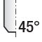Sezione fresa angolare 45°